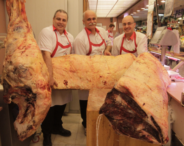 Buey gallego en Carnes Cesáreo Gómez en el Mercado de Chamartín