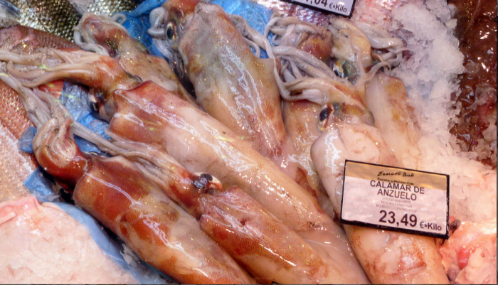 Calamares de anzuelo en Pescadería Ernesto Prieto