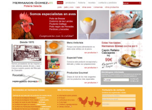 Web de Pollería Hermanos Gómez