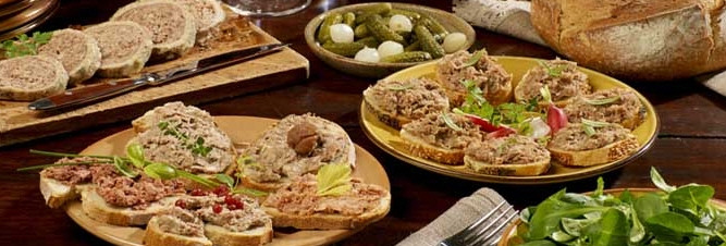 Rillette de pato sobre tostadas