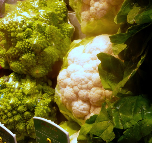 Verduras también las comidas de Navidad