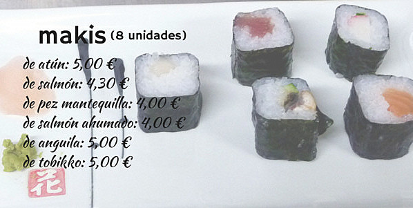 Las mejores piezas de maki en Pescadería Ernesto Prieto