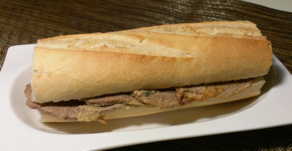 Bocadillo de filete de ternera