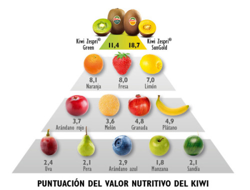 El valor nutritivo del kiwi