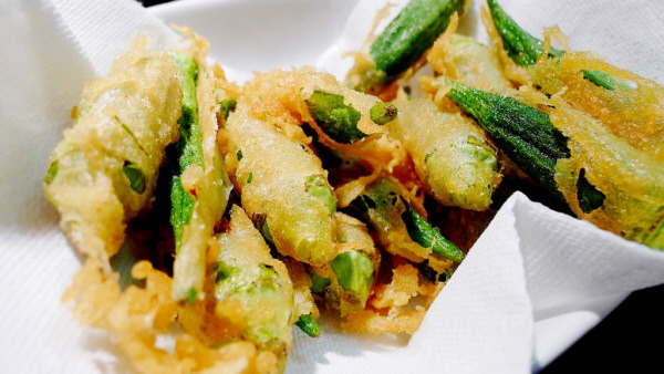 Tempura de okras