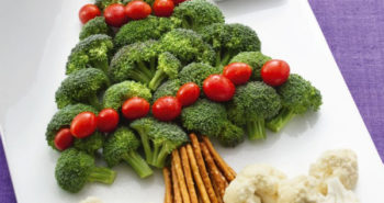 Verduras en la comida navideña