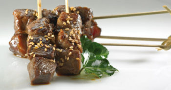 Brocheta de ternera al estilo oriental